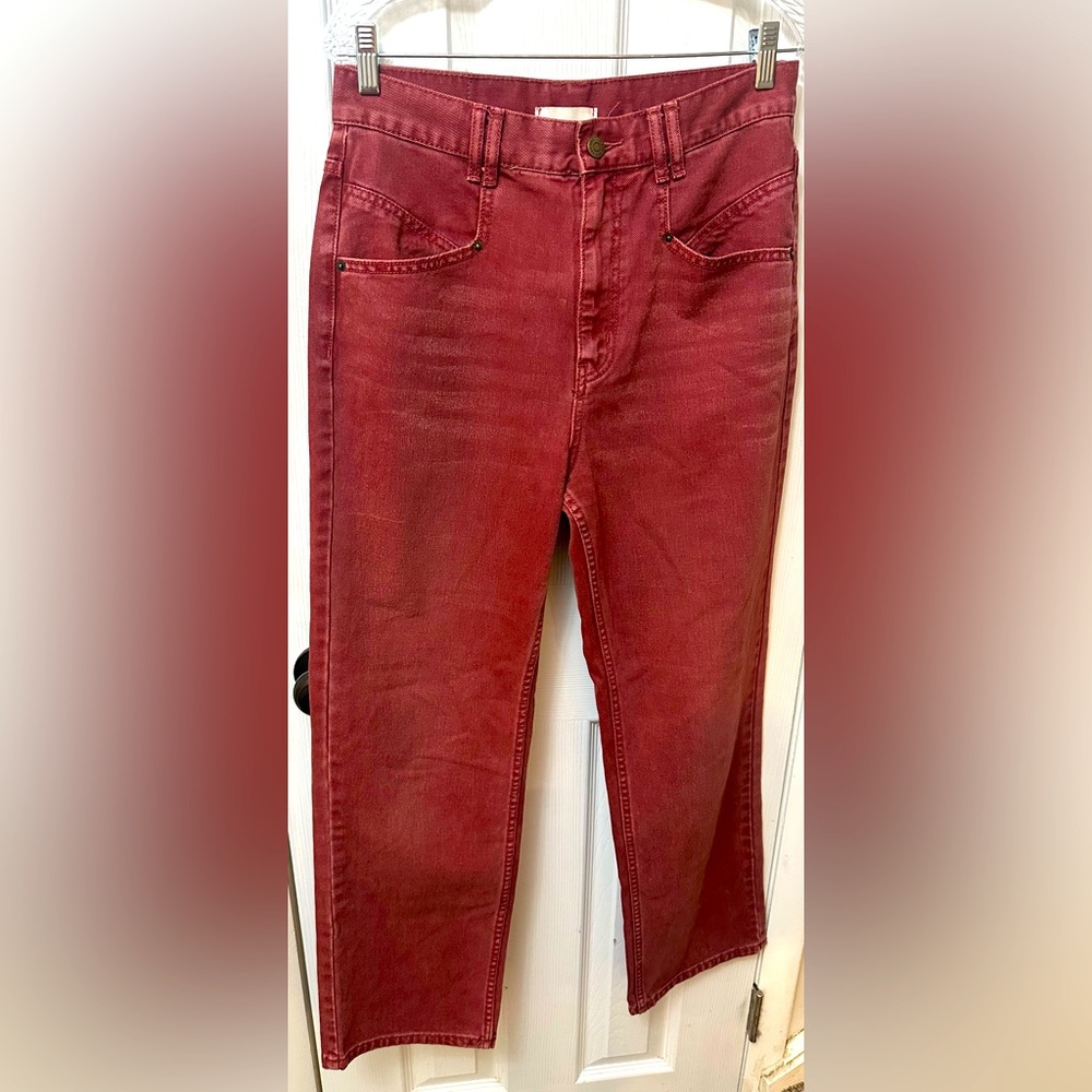 BDG by Urban Outfitters Brick Red Straight Leg Jeans, 30